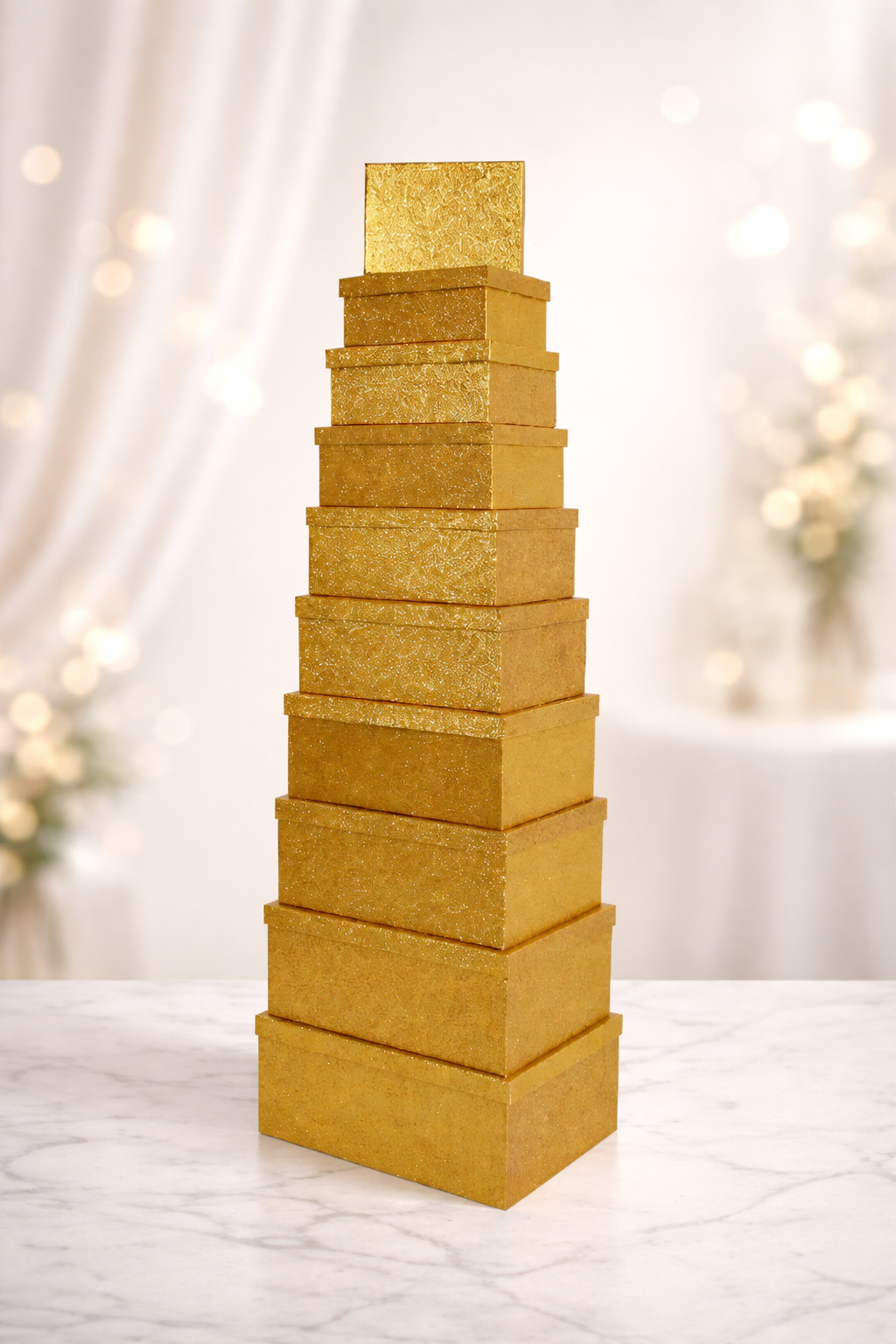 Luxury Glitter Stacking Gift Boxes – Sparkly Premium Packaging