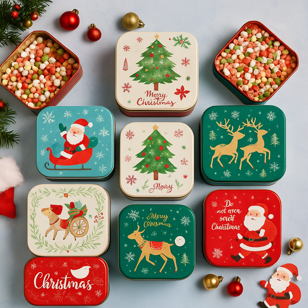 Printed Christmas Gift Tins