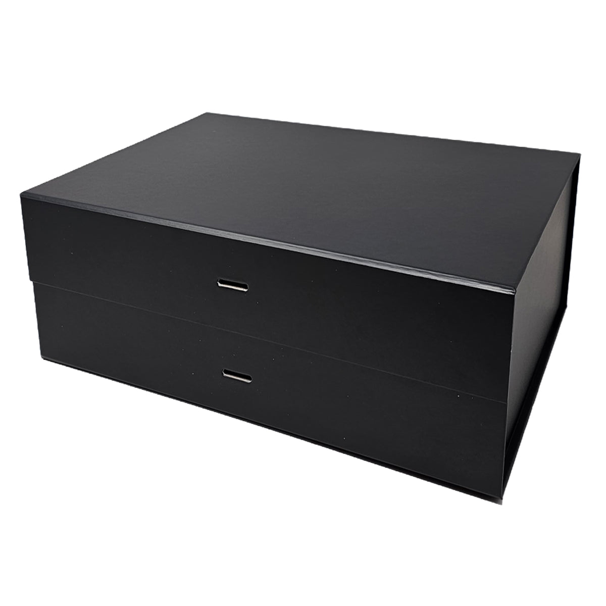 A4 Black Magnetic Gift Box (Single & Bulk Packs) – Luxury Foldable Hamper Packaging with Ribbon