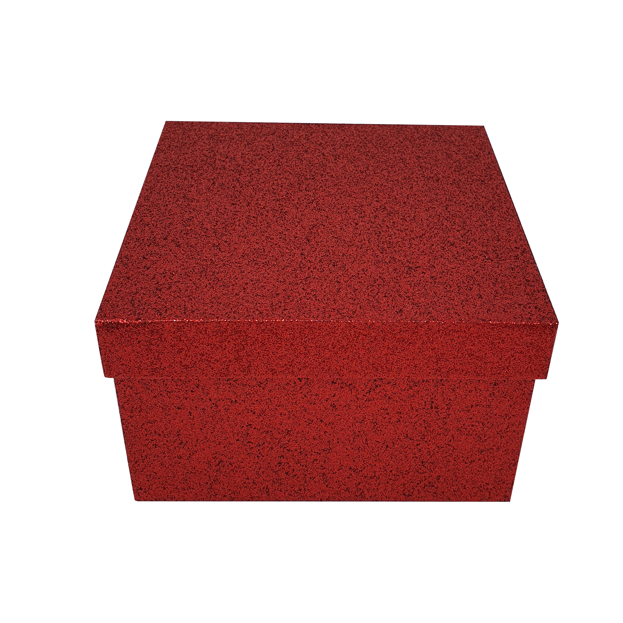 Red Wine Sparkly Glitter Square Rigid Stacking Gift Boxes