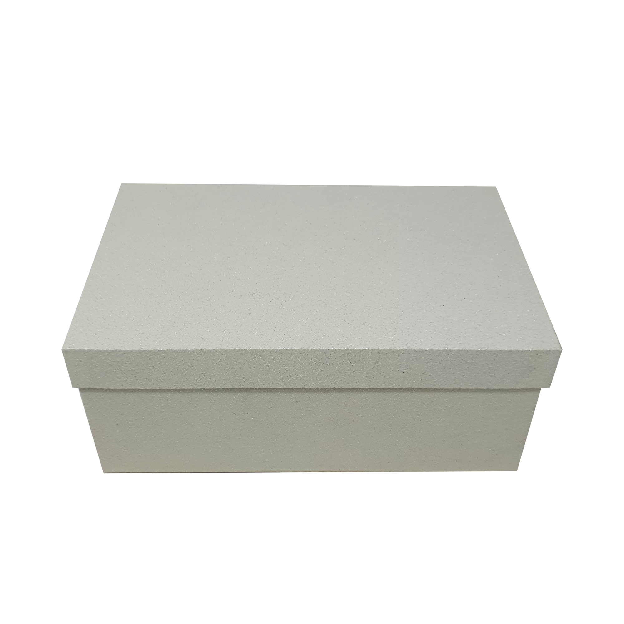 White Rectangular Sparkly Glitter Rigid Stacking Gift Boxes