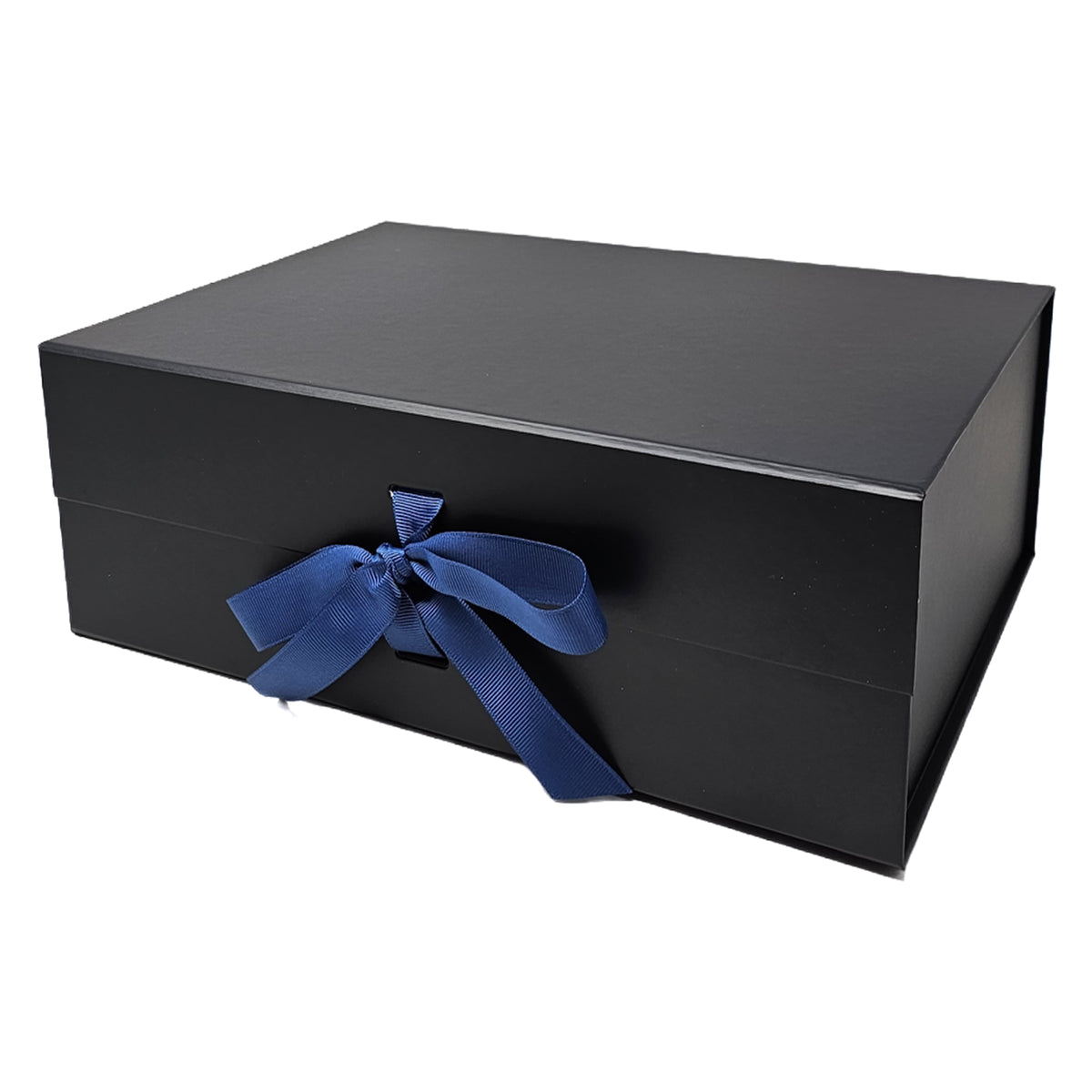 A4 Black Magnetic Gift Box (Single & Bulk Packs) – Luxury Foldable Hamper Packaging with Ribbon