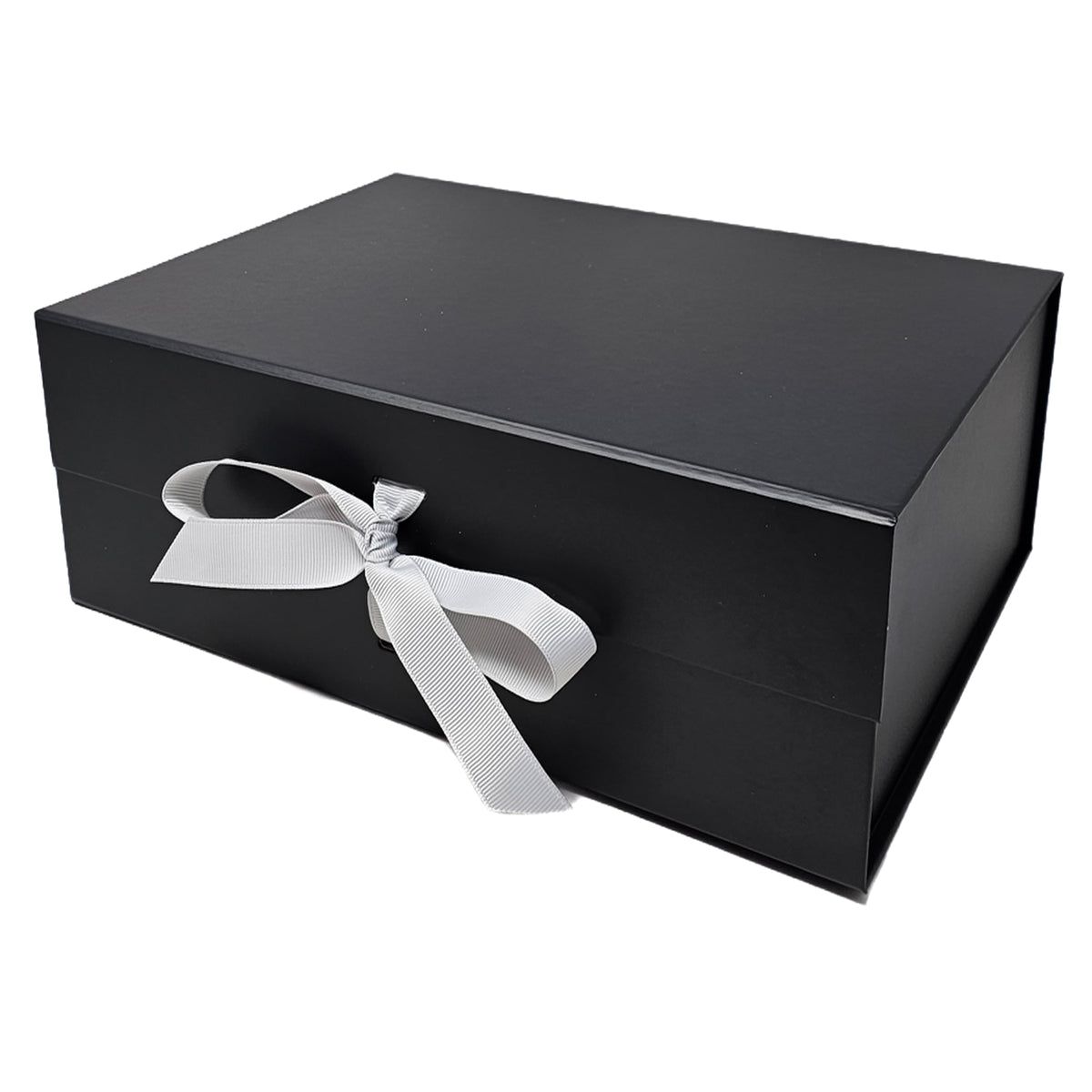 A4 Black Magnetic Gift Box (Single & Bulk Packs) – Luxury Foldable Hamper Packaging with Ribbon