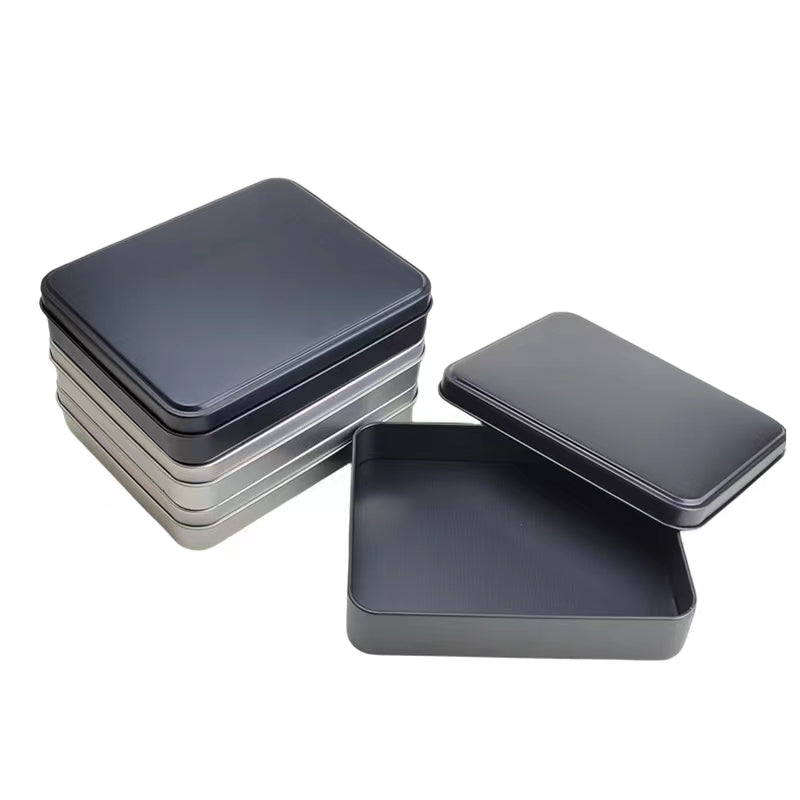 Plain & Printed Rectangular Gift Tin Box With Lift Off Lid/ L135 x W110 x H28(mm)