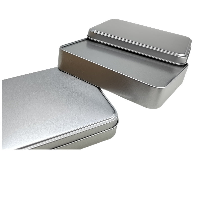 Plain & Printed Rectangular Gift Tin Box With Lift Off Lid/ L135 x W110 x H28(mm)
