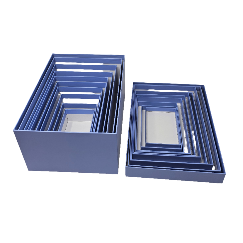Luxury Blue Lid & Base Rigid Stacking Gift Box