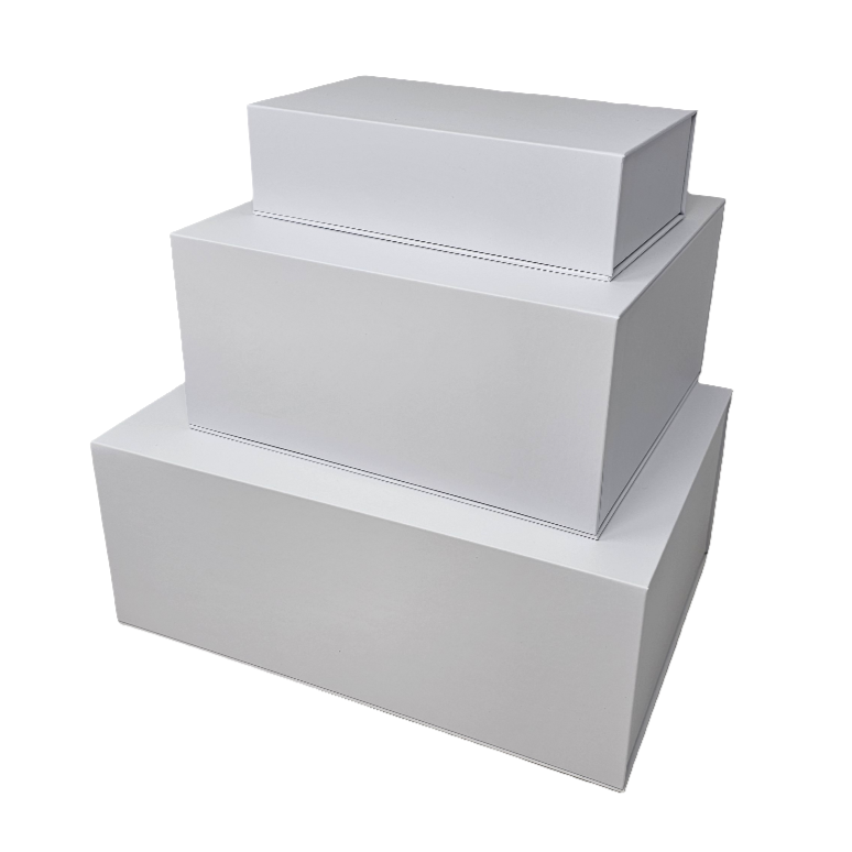 Wholesale Luxury White Rectangular Rigid Magnetic Gift Box