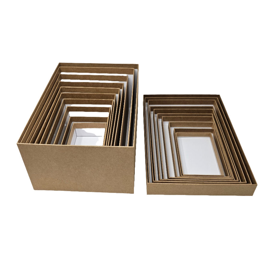 Luxury Natural Kraft Lid & Base Rigid Stacking Gift Box