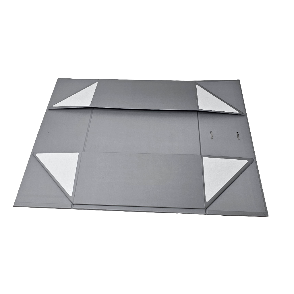 A4 Silver Grey Magnetic Gift Box with Ribbon – Luxury Folding Hamper Box (Single or Bulk Packs)