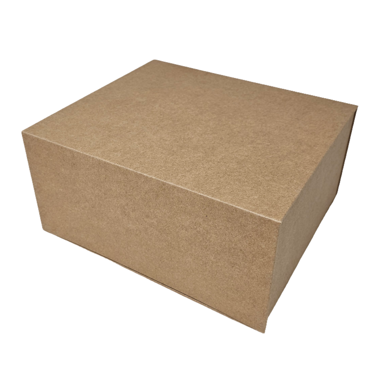 A natural kraft rigid gift box