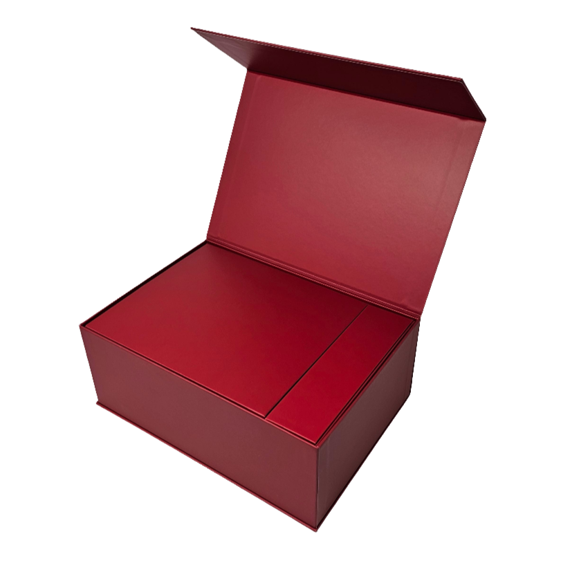 Wholesale Luxury Red Rectangular Rigid Magnetic Gift Box