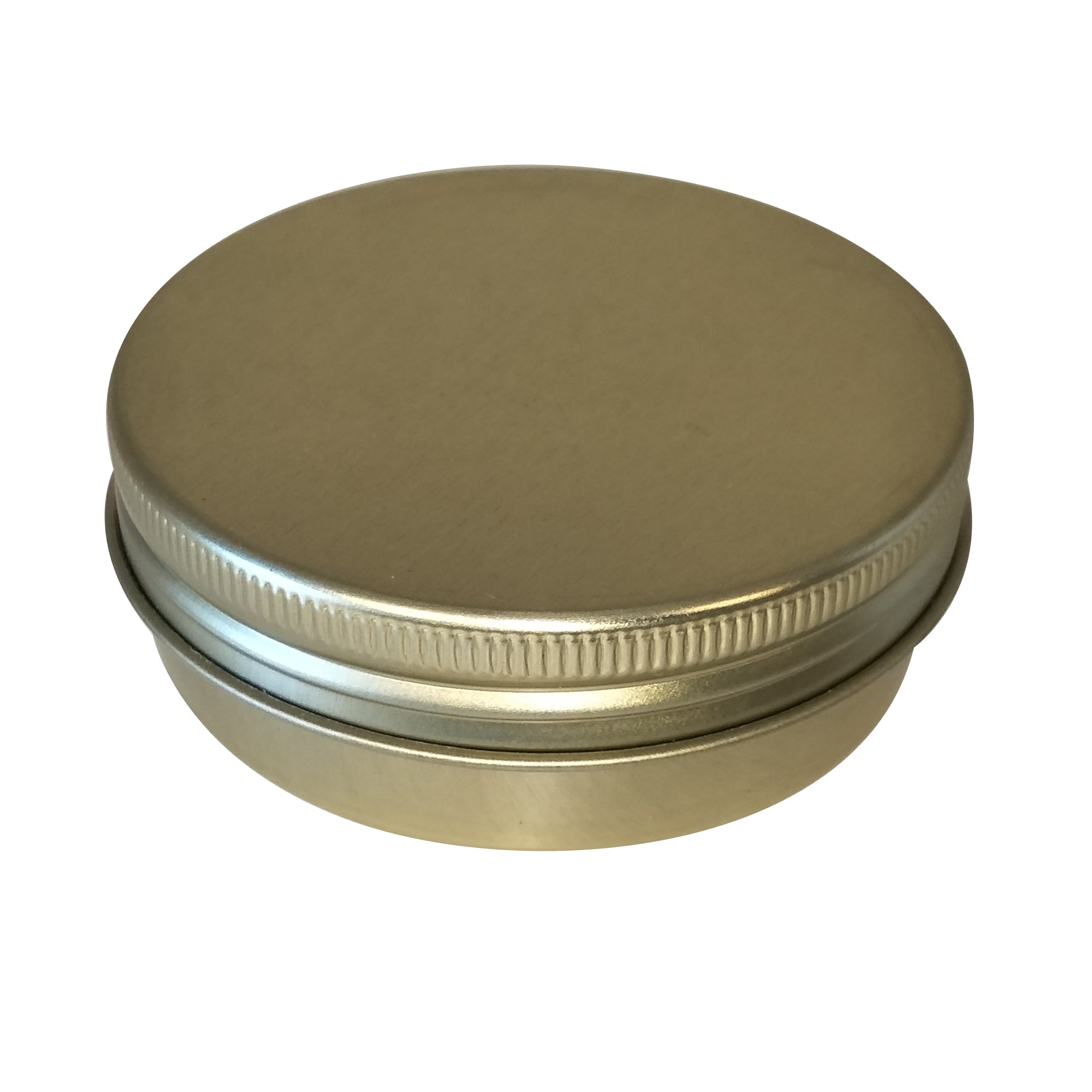 Wholesale Sliver and Gold Round Seamless Tin With Screw Lid