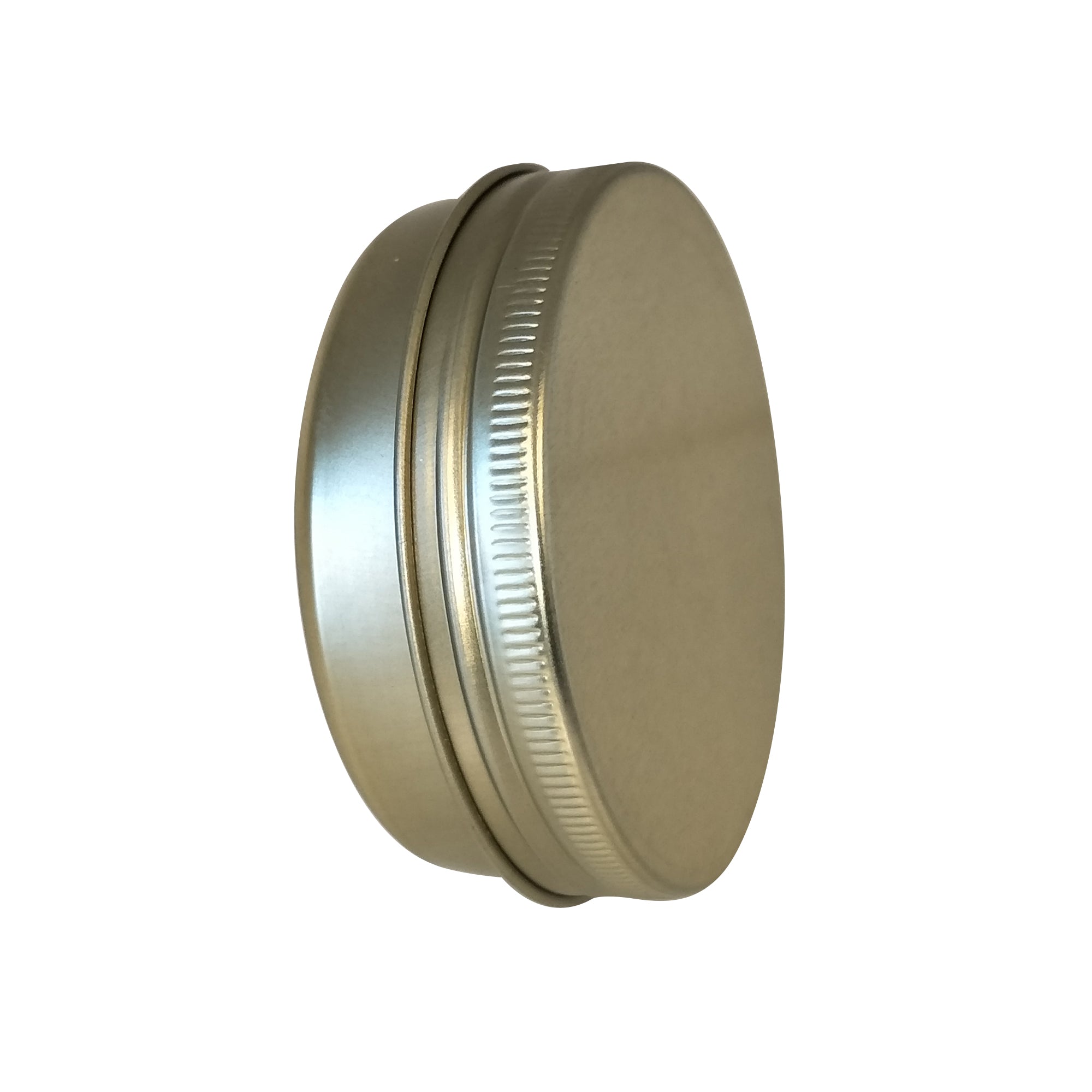 Wholesale Sliver and Gold Round Seamless Tin With Screw Lid