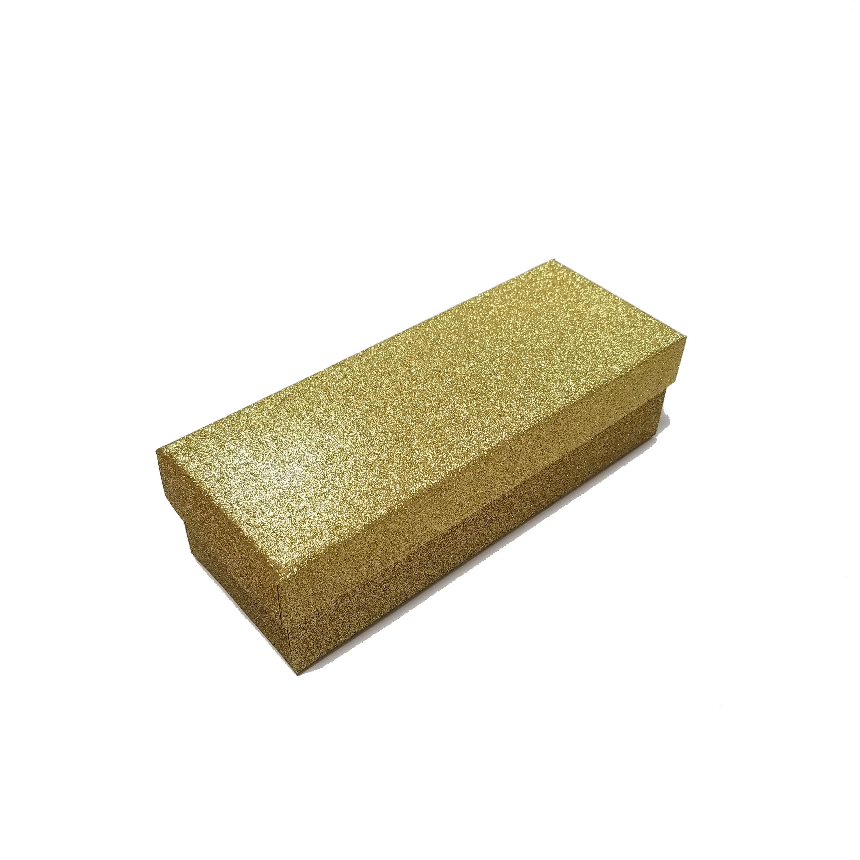 Small Rectangular Sparkly Glitter Rigid Gift Box With Lid
