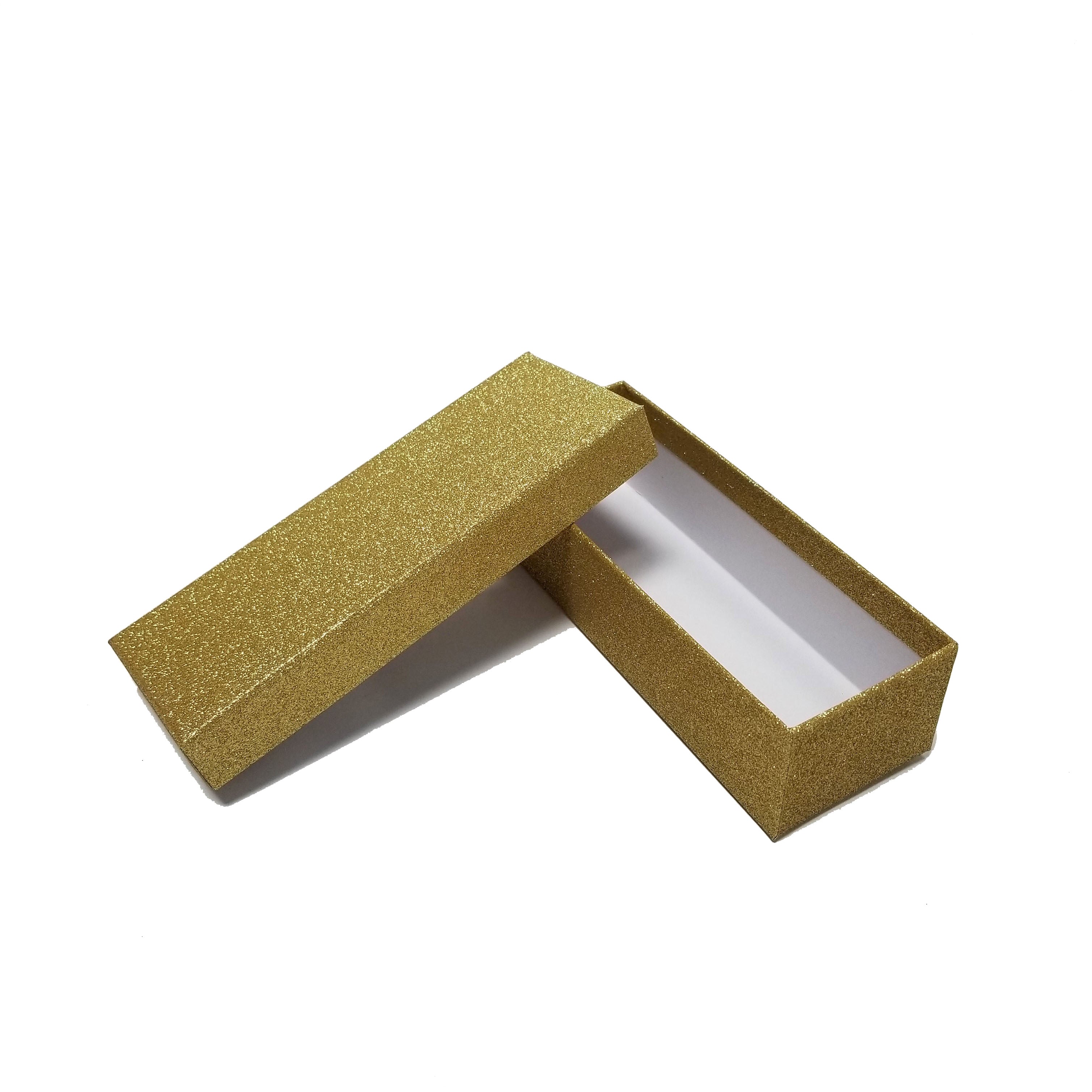 Small Rectangular Sparkly Glitter Rigid Gift Box With Lid