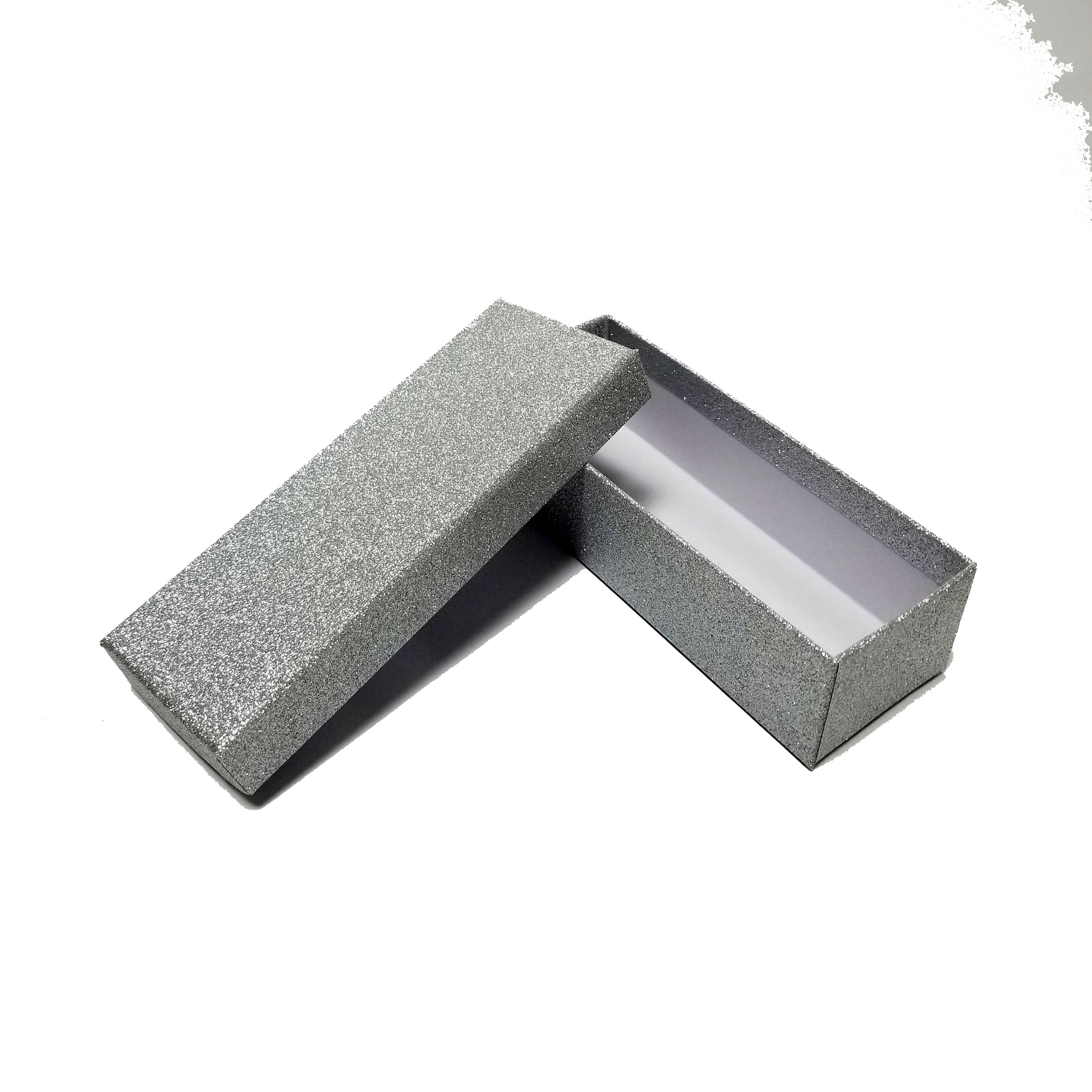 Small Rectangular Sparkly Glitter Rigid Gift Box With Lid