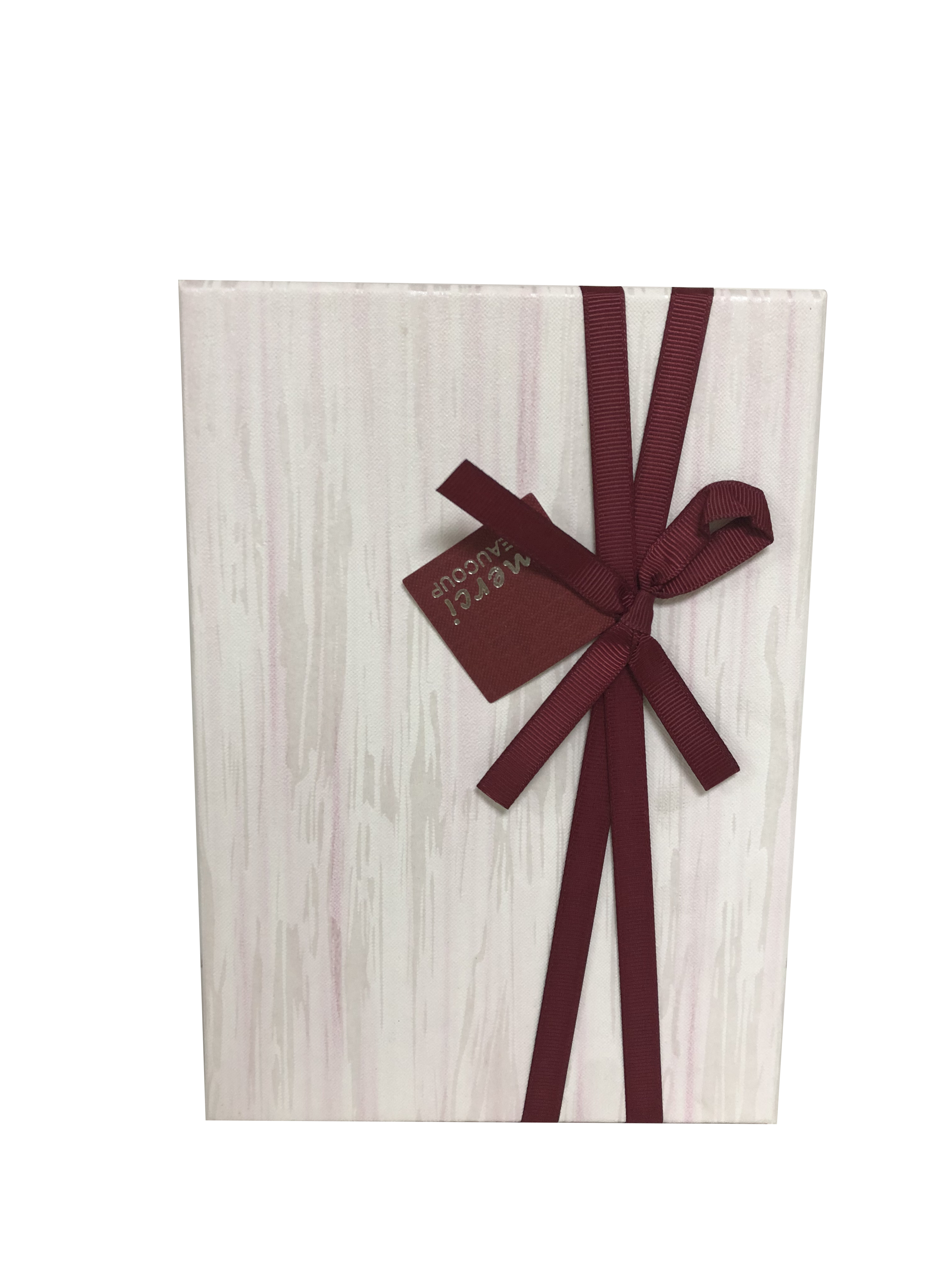 Rechteckige Geschenkbox aus Papier mit Schleife