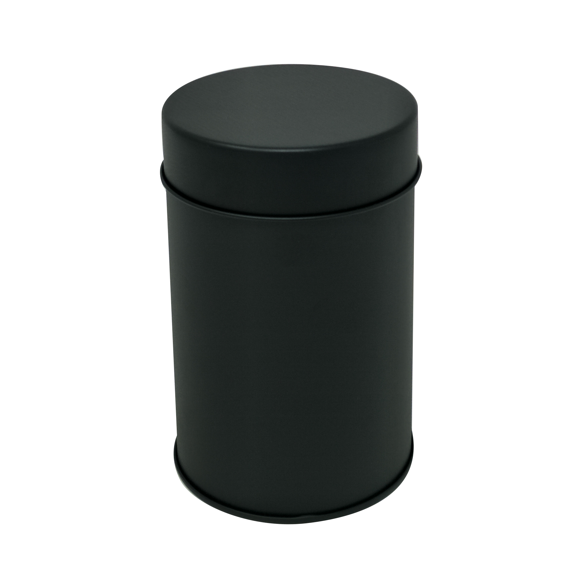 Wholesale Printed Black Round Gift Tea Tin Box With Inner Lid/ D75 x H120(mm)