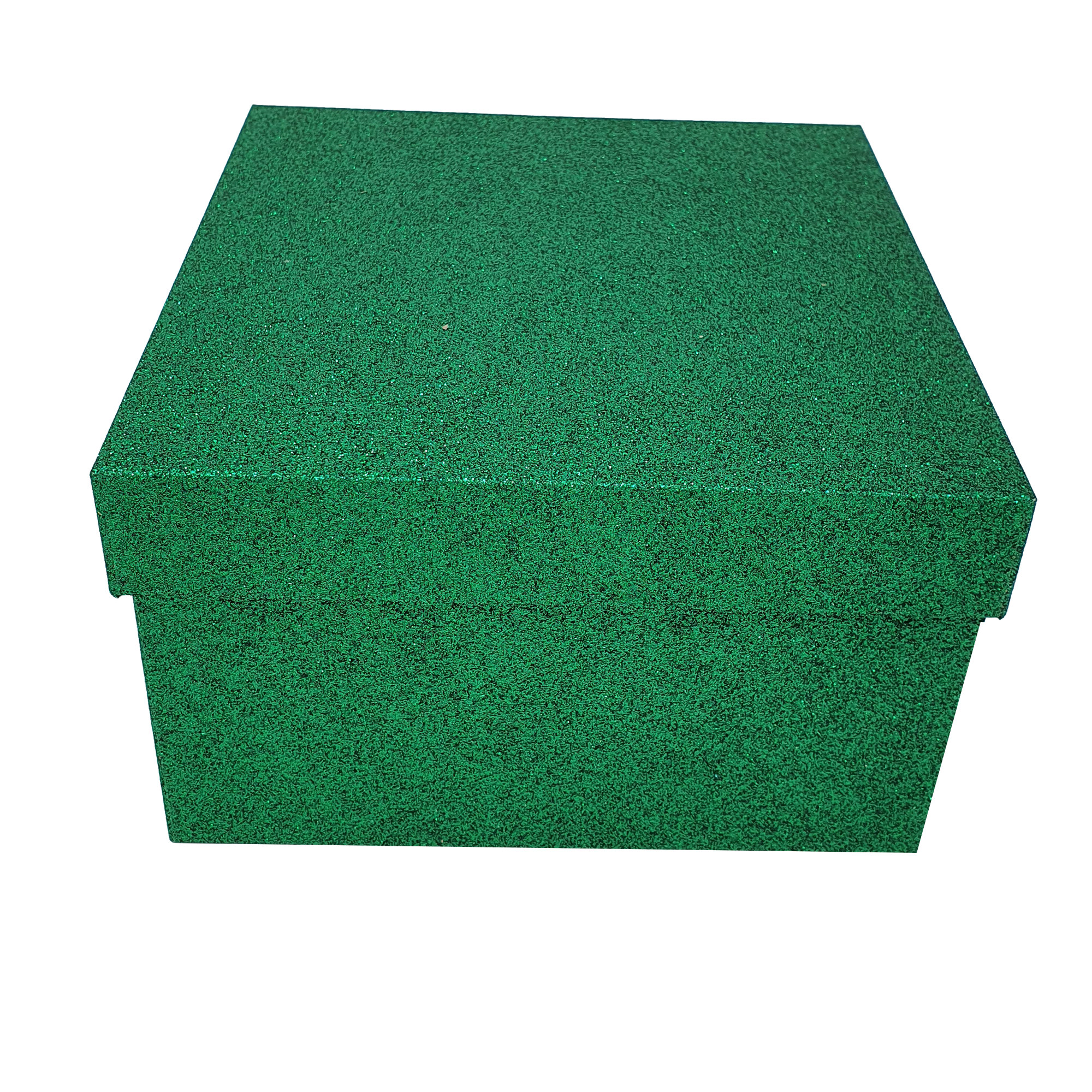Green Square Sparkly Glitter Rigid Stacking Gift Boxes