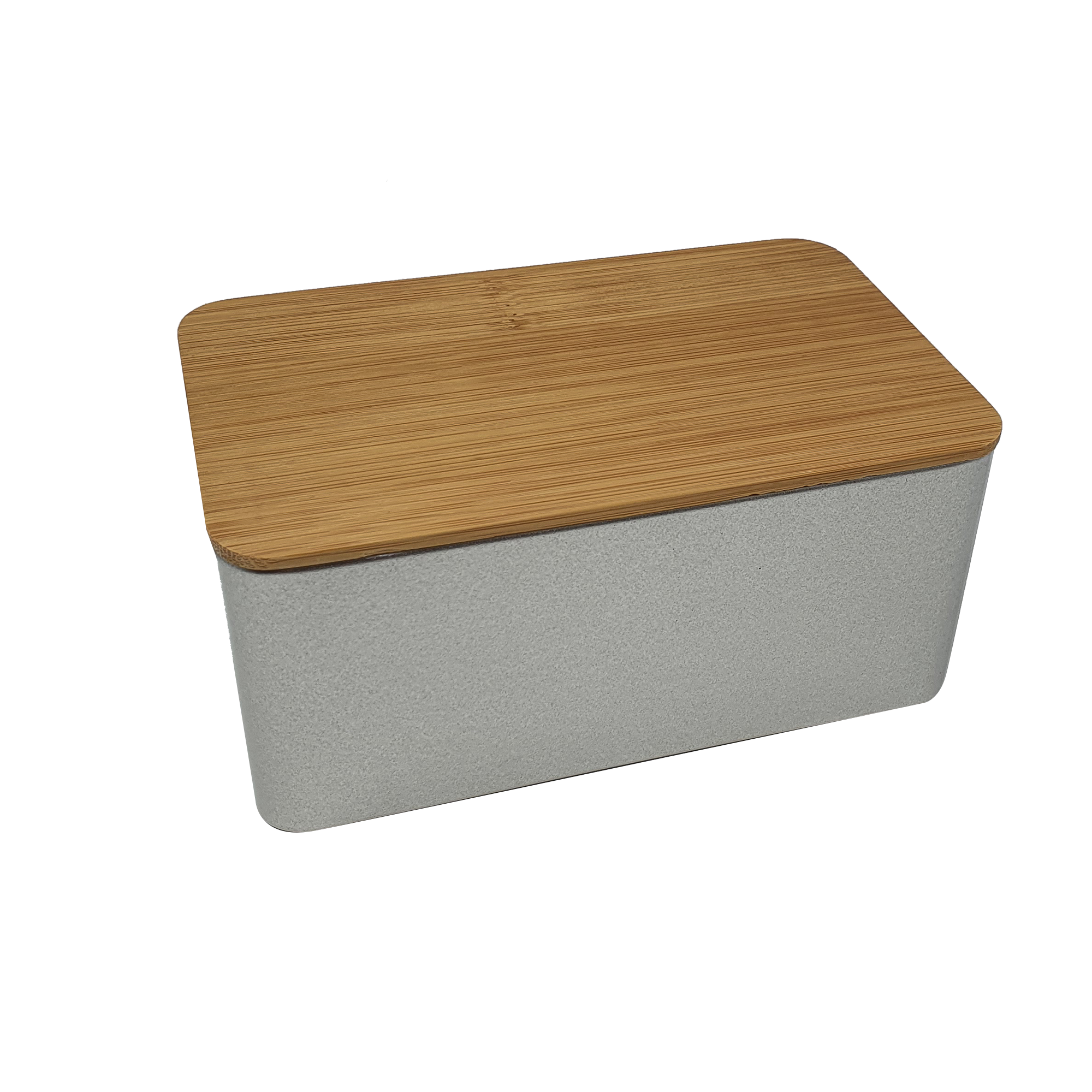 Rectangular Tin With Bamboo Solid Lid/ L130(mm) x W80(mm) x H58(mm)