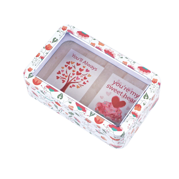 Rectangular Solid Lid With Window Christmas Gifts Storage Tin - Ld Packagingmall