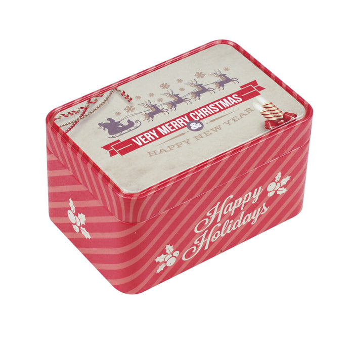 Rectangular Step Lid Christmas Gifts Storage Tin - Ld Packagingmall
