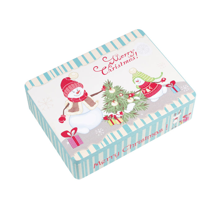 Chirsrmas Rectangular Solid Lid Storage Tin - Ld Packagingmall