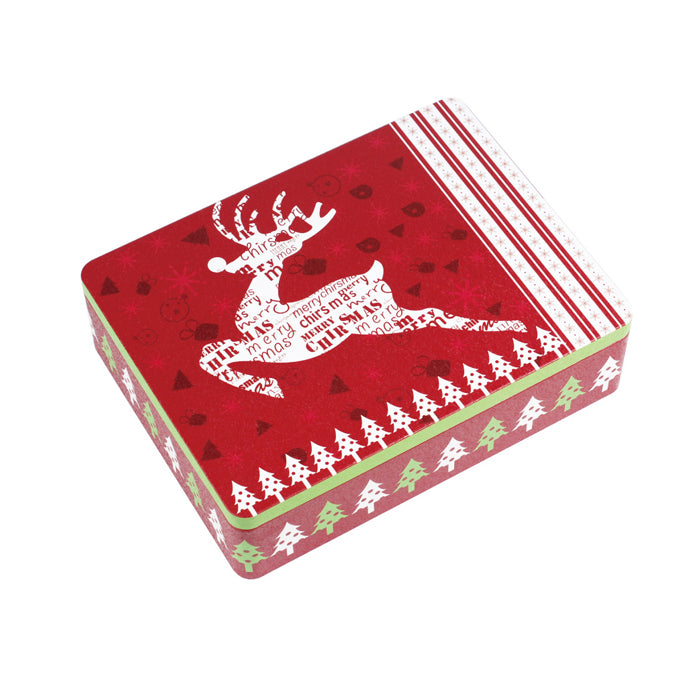 Chirsrmas Rectangular Solid Lid Storage Tin - Ld Packagingmall