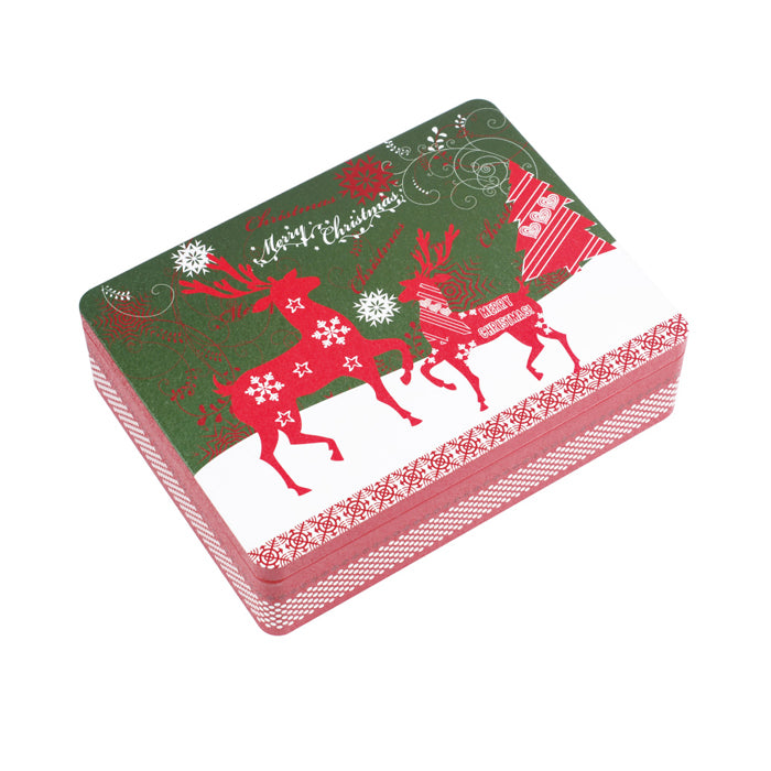 Chirsrmas Rectangular Solid Lid Storage Tin - Ld Packagingmall