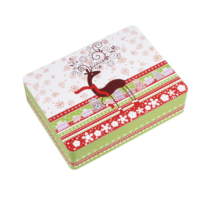 Chirsrmas Rectangular Solid Lid Storage Tin - Ld Packagingmall