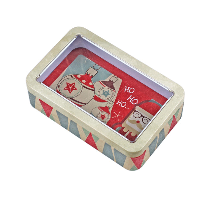 Rectangular Solid Lid With Window Christmas Gifts Storage Tin - Ld Packagingmall