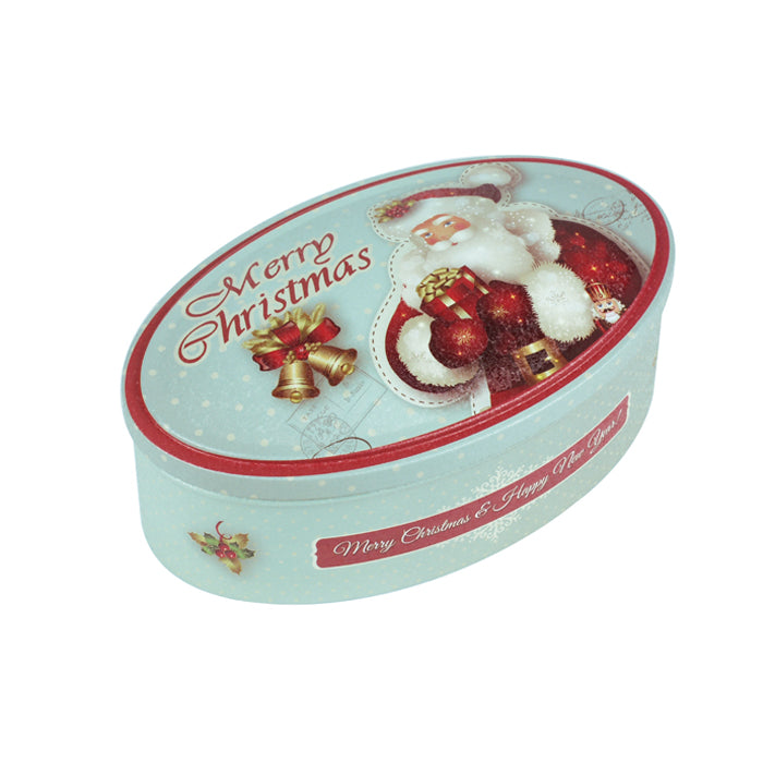 Oval Step Lid Christmas Gifts Storage Tin - Ld Packagingmall