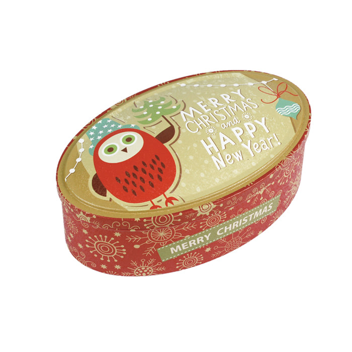 Oval Step Lid Christmas Gifts Storage Tin - Ld Packagingmall