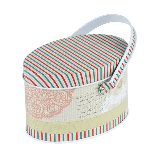 Oval Slip Lid Storage Tin with Handle - Ld Packagingmall