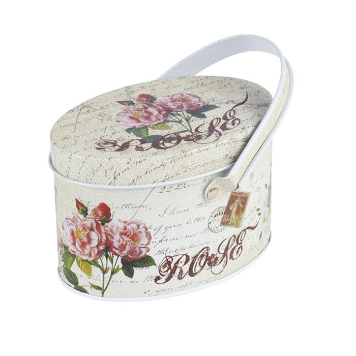 Oval Slip Lid Storage Tin with Handle - Ld Packagingmall