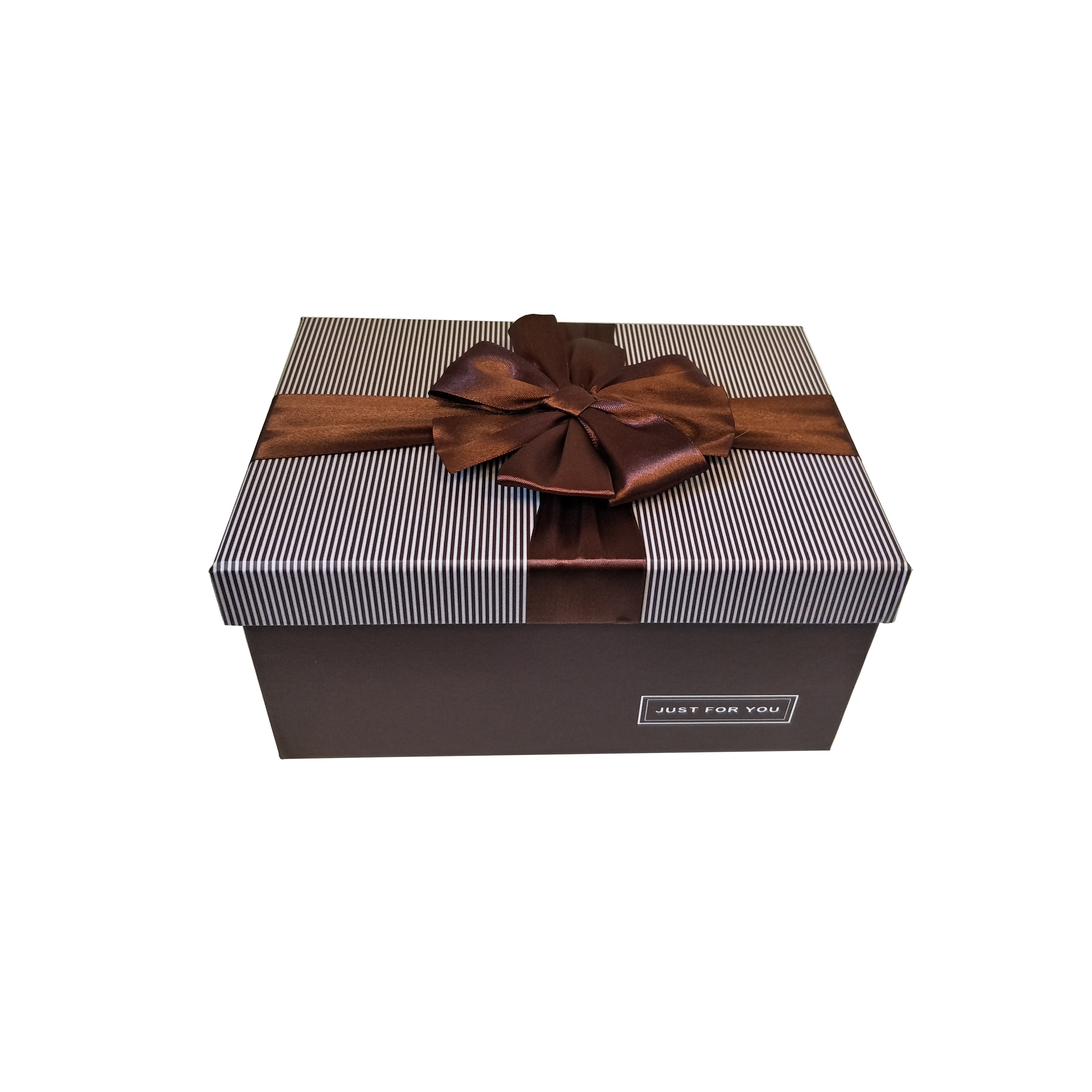 Luxury Nested Rigid Rectangular Gift Box With Lift Off Lid And Ribbon & Bow- Set Of 3 - Ld Packagingmall