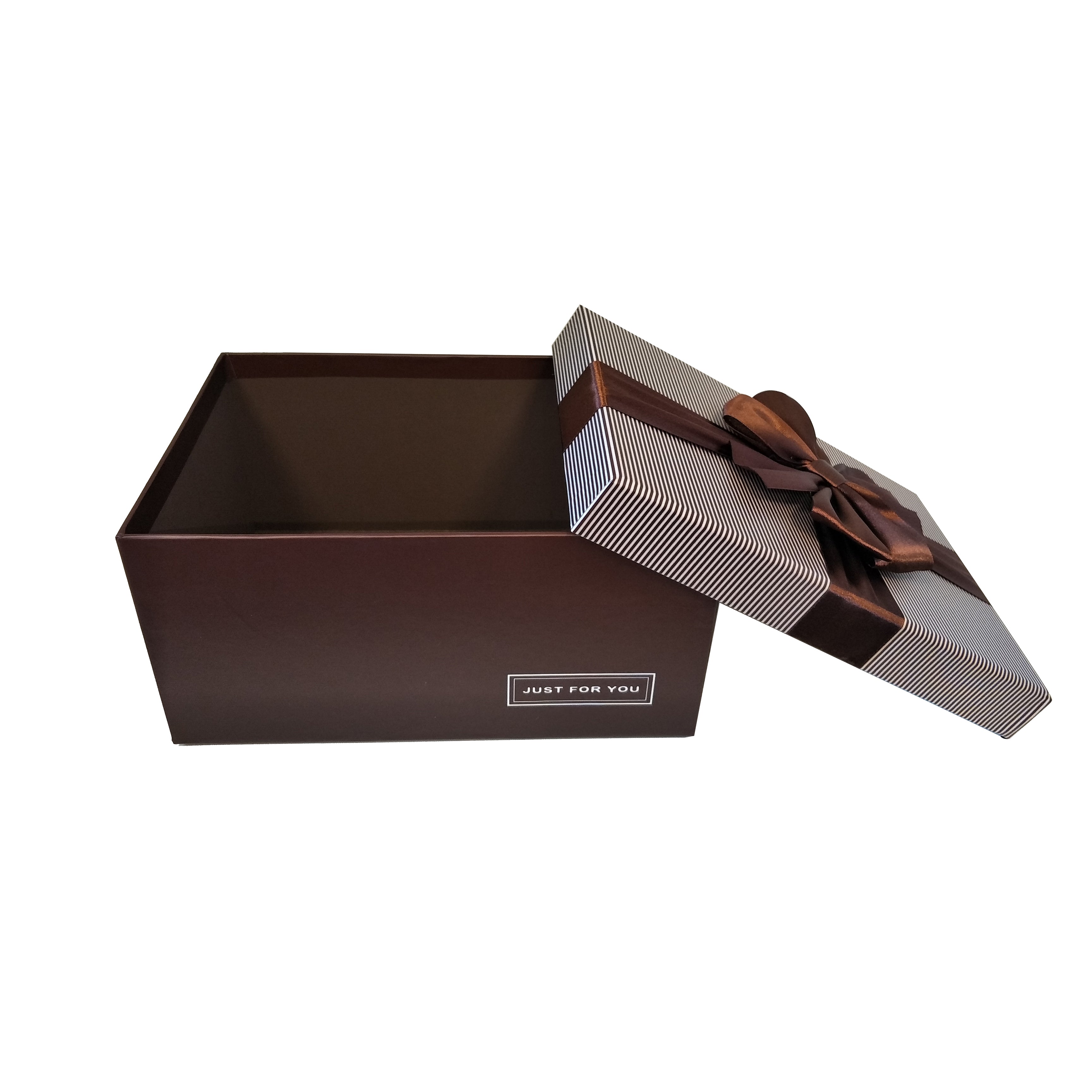 Luxury Nested Rigid Rectangular Gift Box With Lift Off Lid And Ribbon & Bow- Set Of 3 - Ld Packagingmall