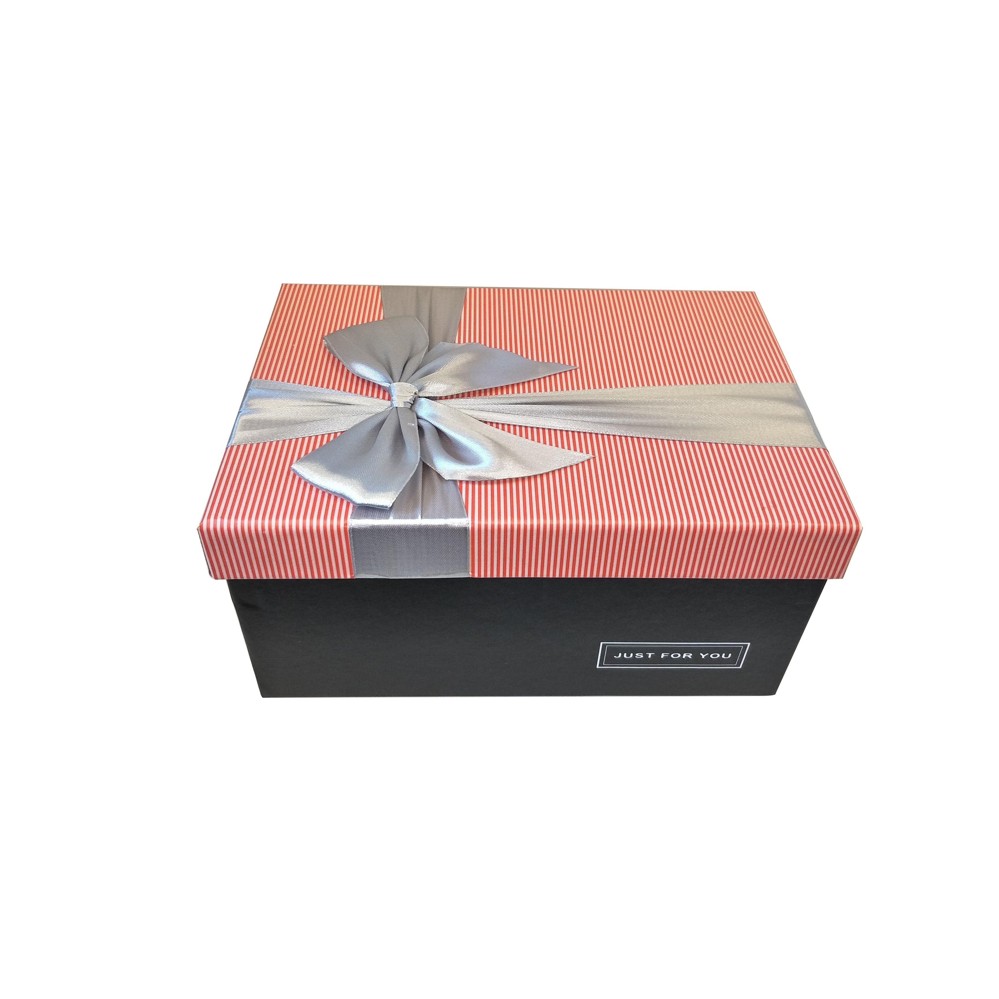 Luxury Nested Rigid Rectangular Gift Box With Lift Off Lid And Ribbon & Bow- Set Of 3 - Ld Packagingmall