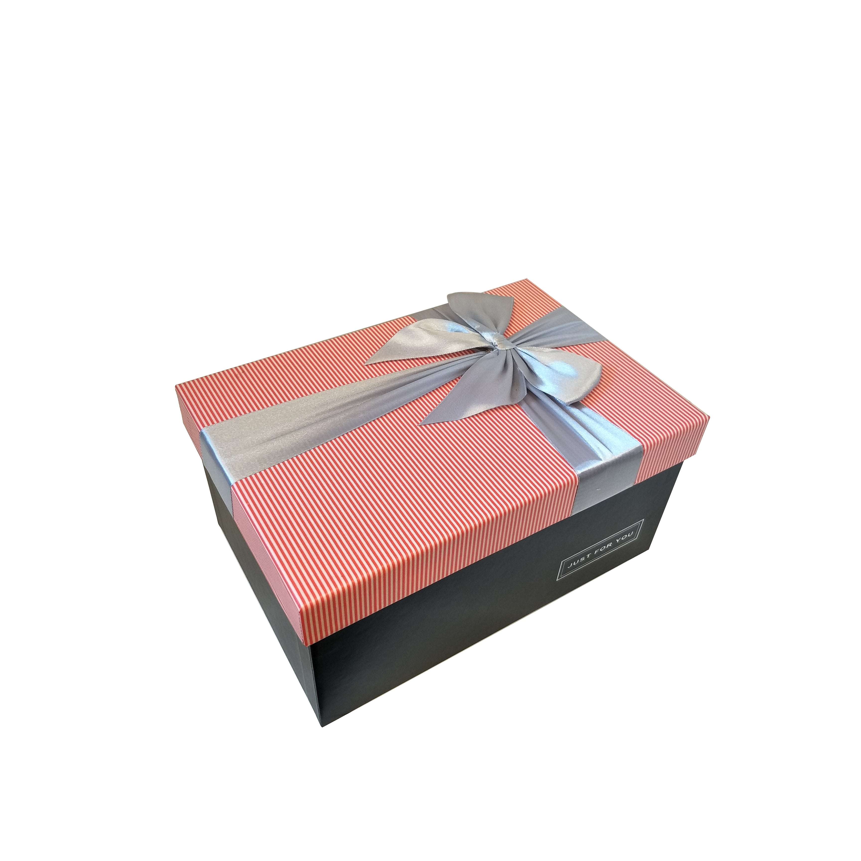 Luxury Nested Rigid Rectangular Gift Box With Lift Off Lid And Ribbon & Bow- Set Of 3 - Ld Packagingmall