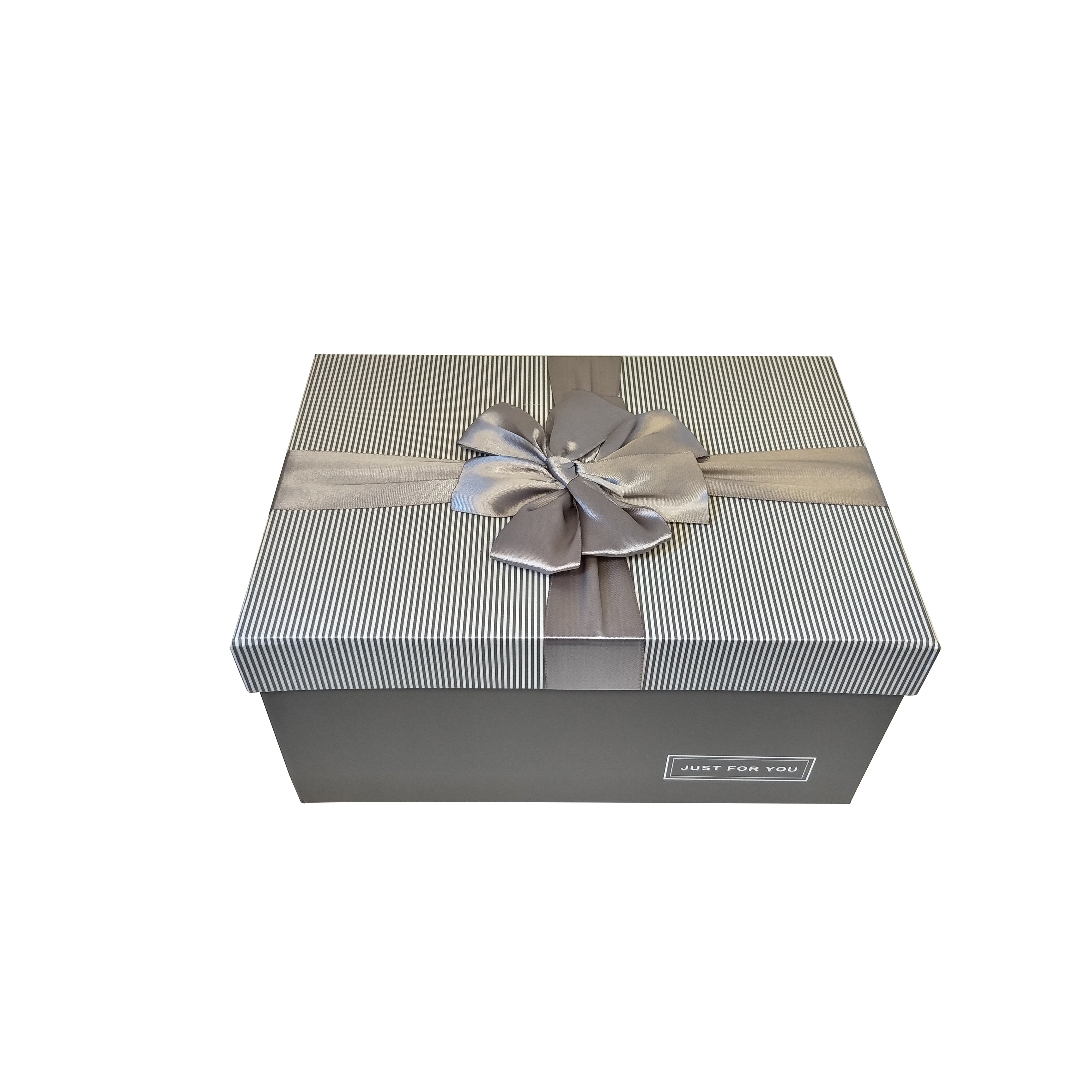 Luxury Nested Rigid Rectangular Gift Box With Lift Off Lid And Ribbon & Bow- Set Of 3 - Ld Packagingmall