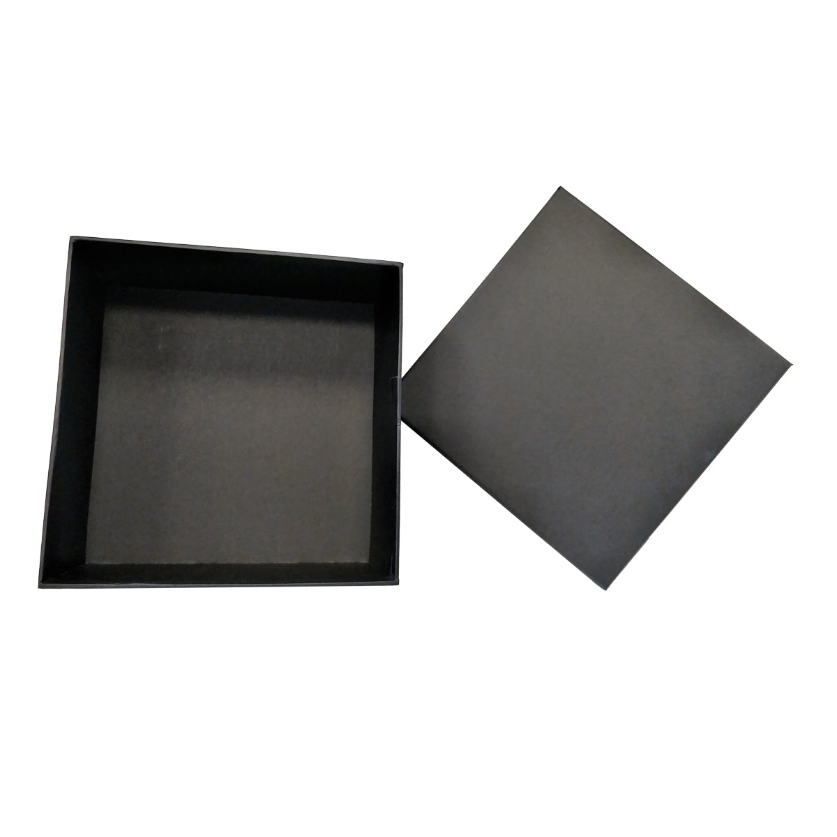 Natural kraft /Black Square Rigid Gift Box With Lift Off Lid - Ld Packagingmall