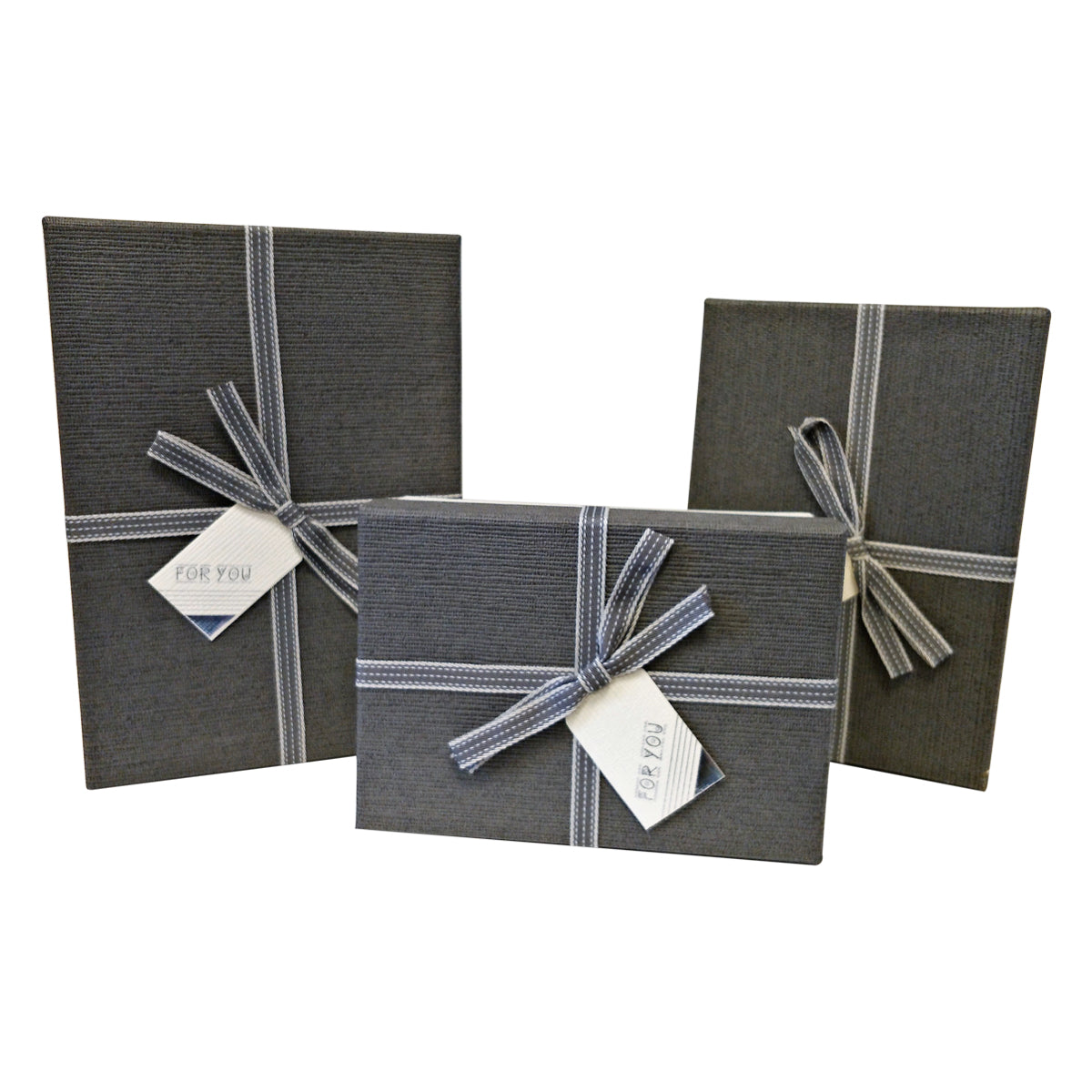 Luxury Rigid Rectangular Gift box with Bow and Tag - Ld Packagingmall