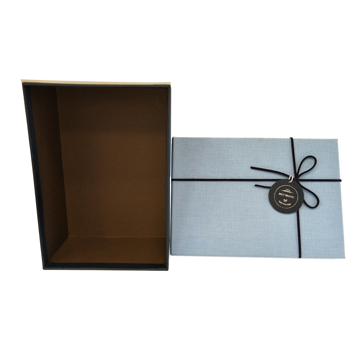 Luxury Rigid Rectangular Gift Box with Bow and Tag - Set of 3 - Ld Packagingmall