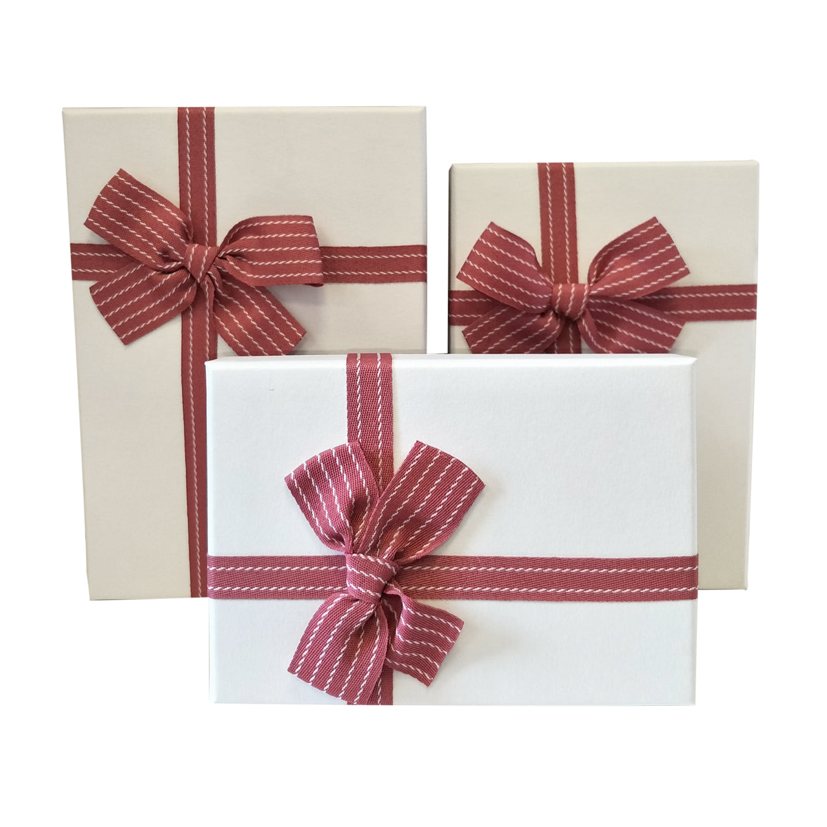 Luxury Nested Rigid Rectangular Gift Box With Lift Off Lid And Ribbon & Bow - Ld Packagingmall