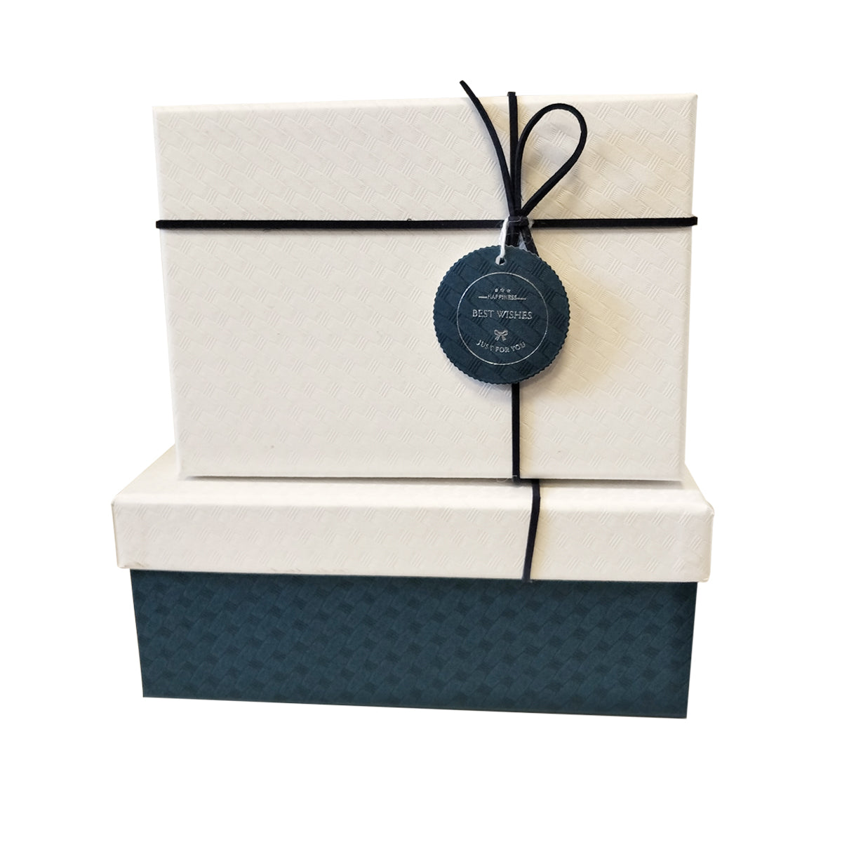 Luxury Rigid Rectangular Gift Box with Bow and Tag - Set of 3 - Ld Packagingmall