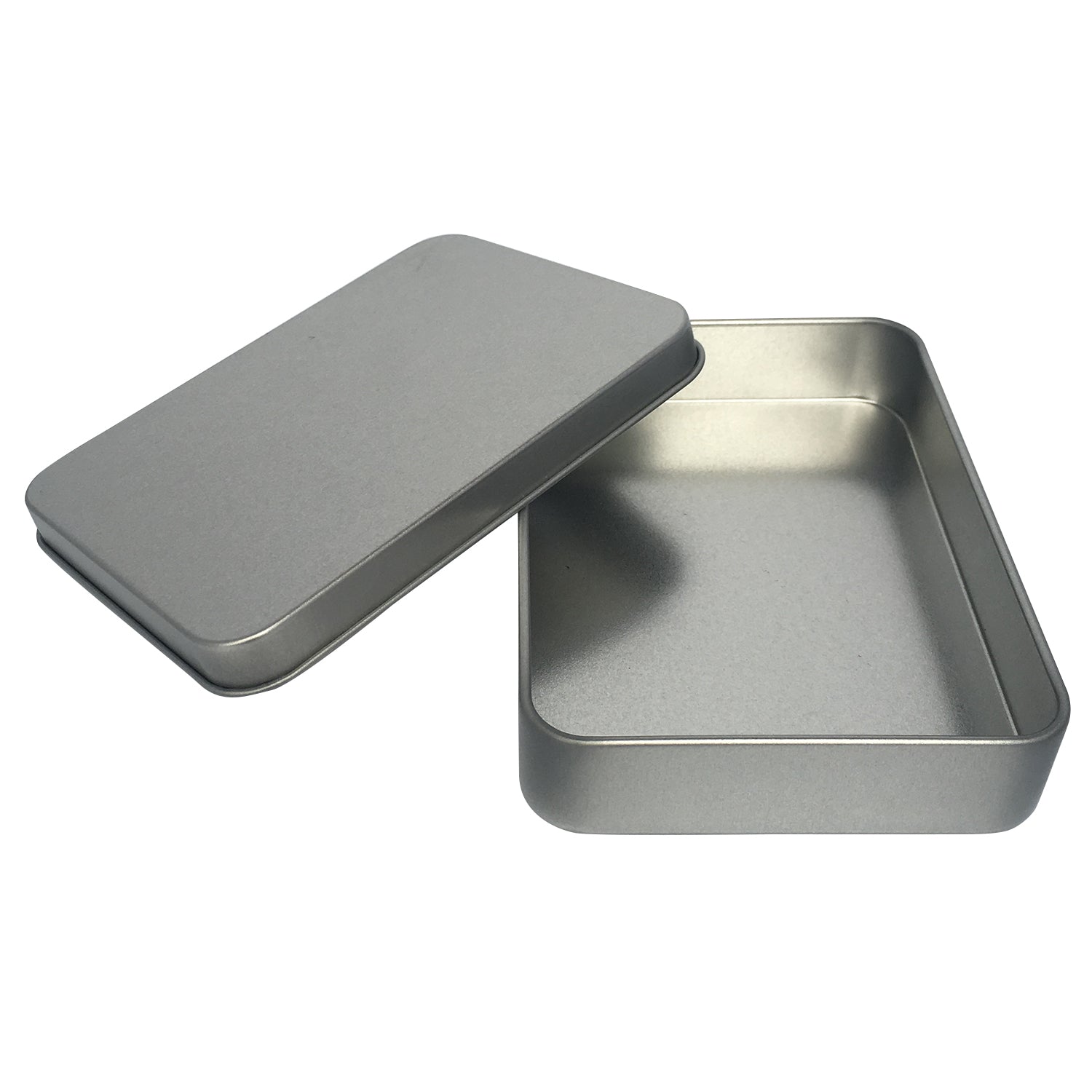 Wholesale 100pcs Sliver Rectangular Gift Tin Box/ L115 x W85 x H22(mm)