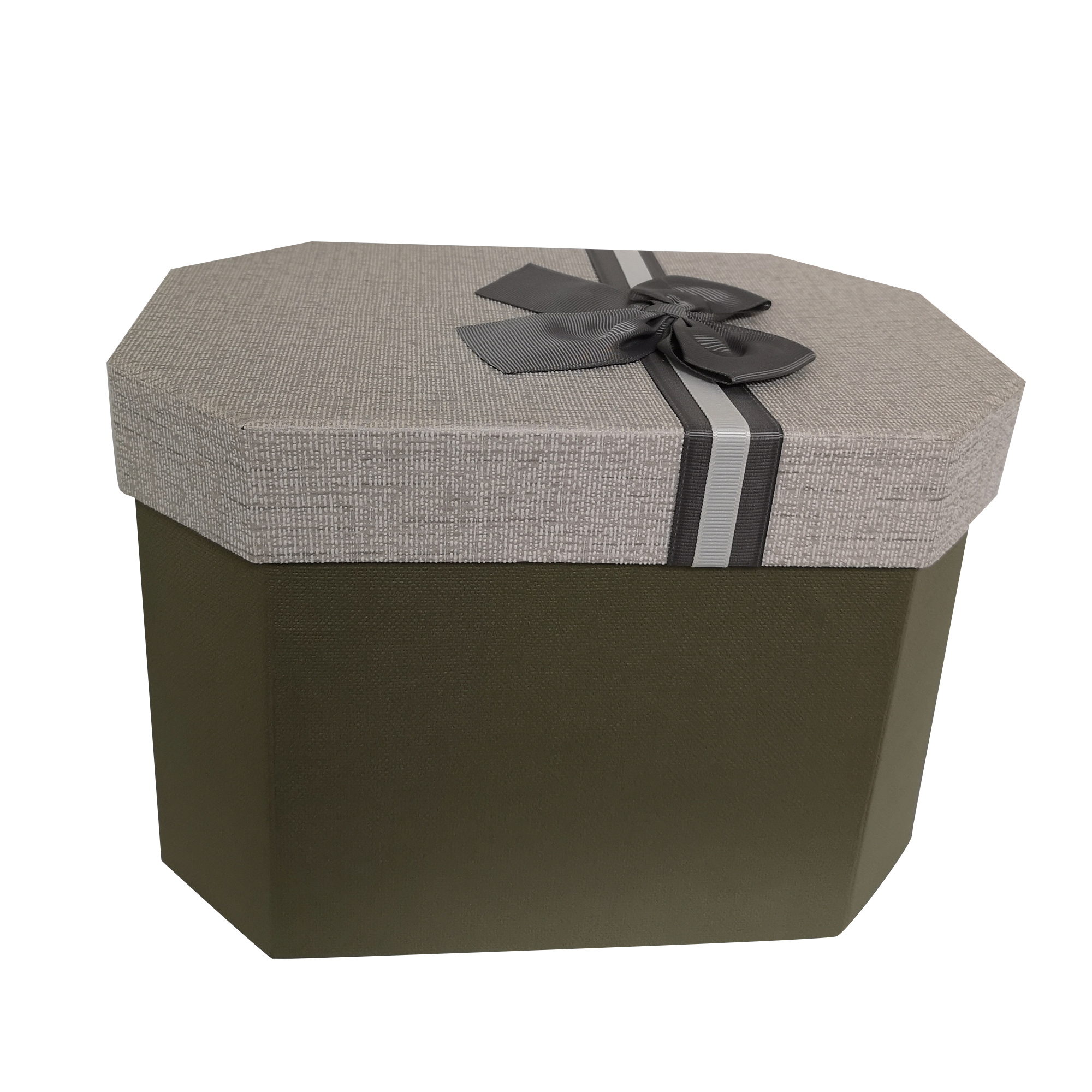 Achteckige starre Geschenkbox mit Band und Schleife