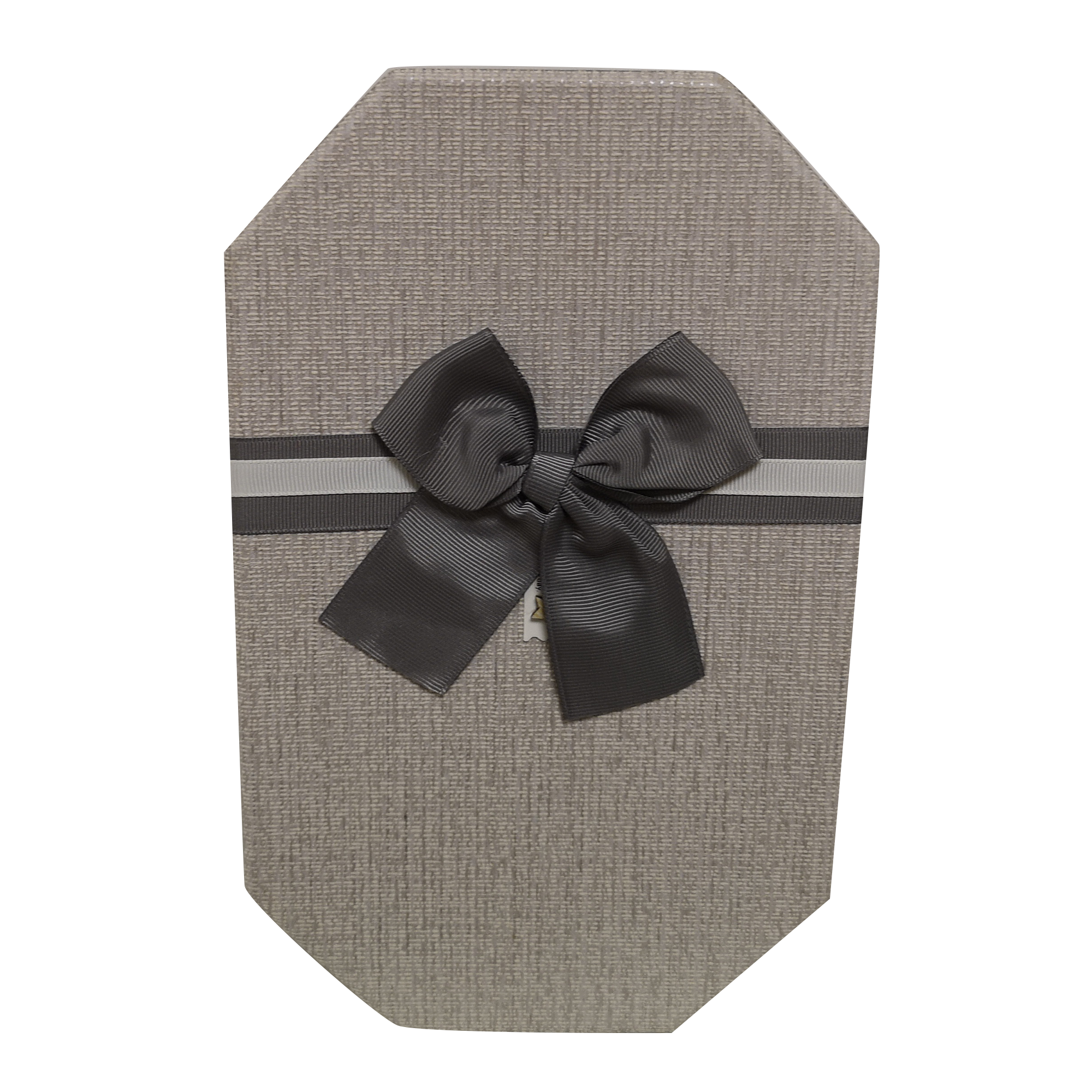 Achteckige starre Geschenkbox mit Band und Schleife