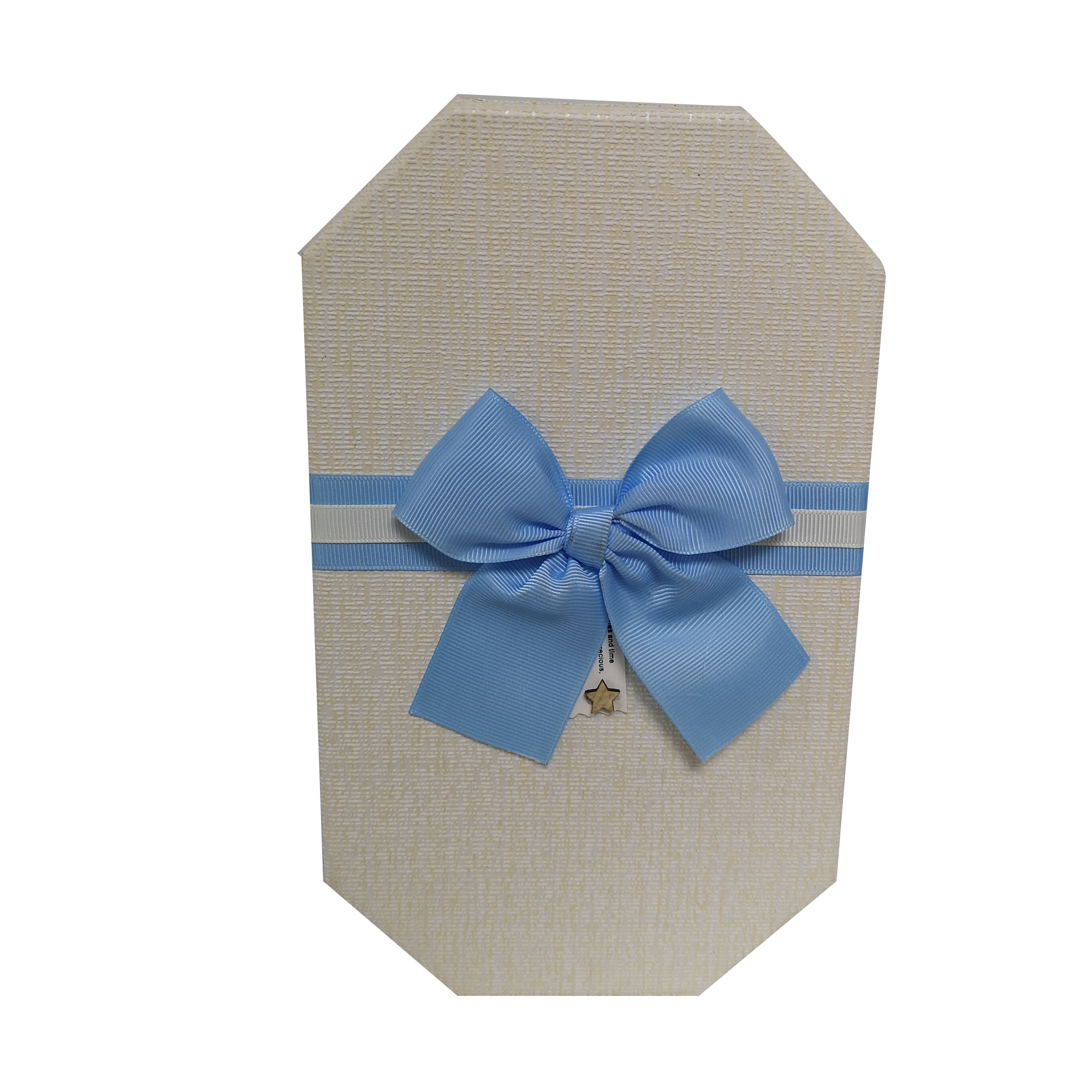 Octagonal Rigid  Gift Box With Ribbon & Bow