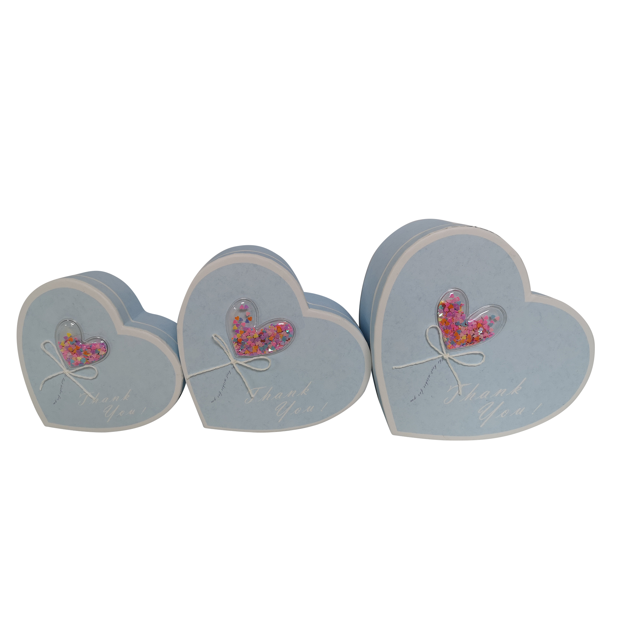 Heart Shape Rigid Hearts Confetti Gift Box
